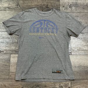 Nike Elite Kentucky Wildcats Basketball Gray T-Shirt - Men's Size Large
